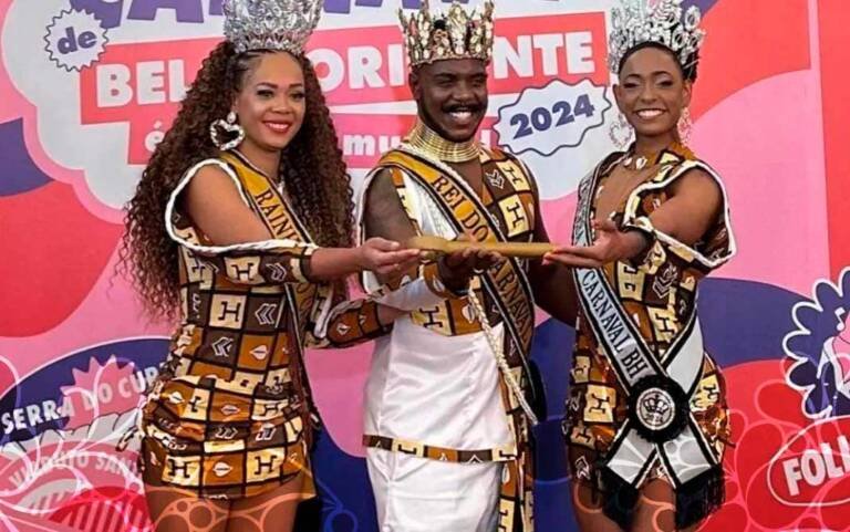 Rei Momo de BH, Wallace Guedes recebe a chave da cidade para o carnaval 2024