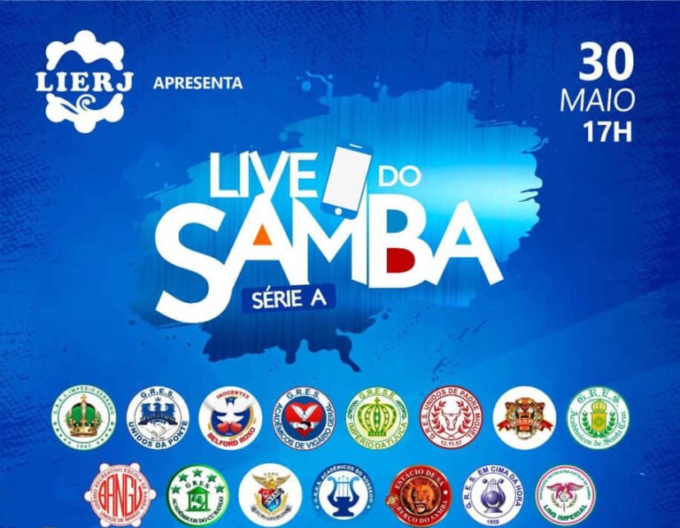 LIERJ faz live de samba neste sábado (30)