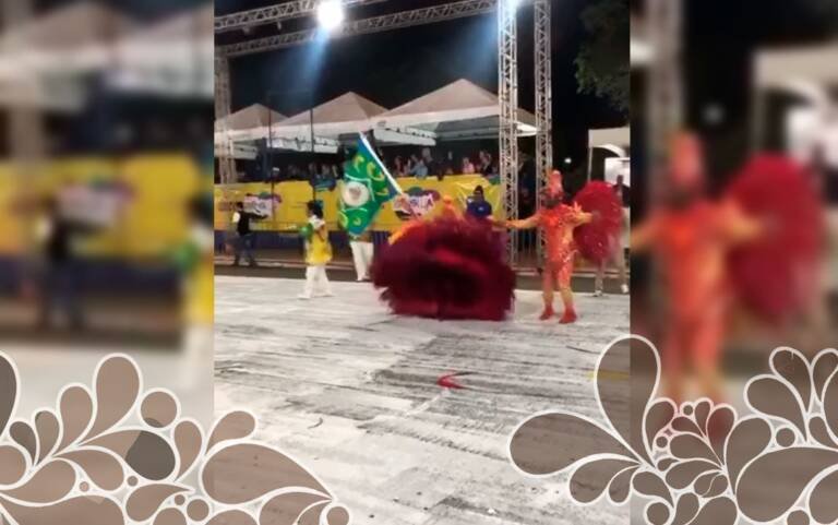 Polêmica em Brasília: Porta Bandeira cai em frente aos jurados, e vence o carnaval pela Escola de Samba fundada pelo organizador do evento